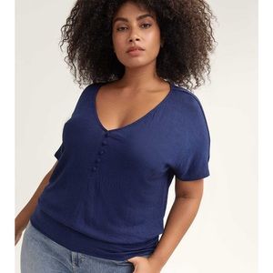 Plus Size Navy Blue Top